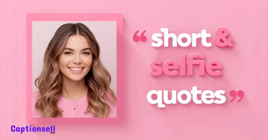 Short And Sweet Selfie Quotes