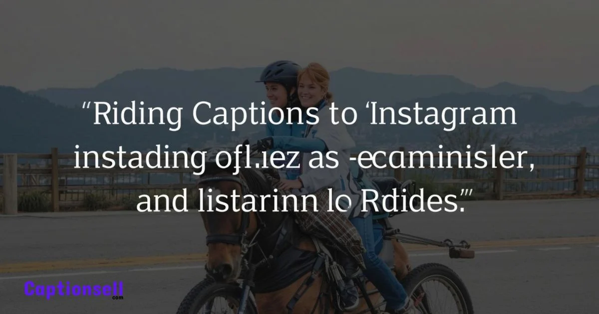Riding Captions