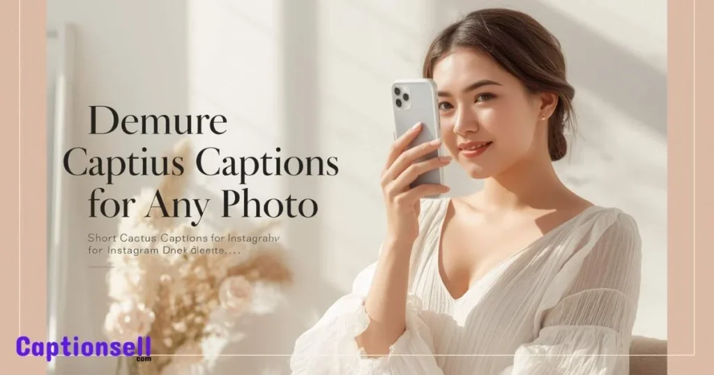 Demure Caption Ideas For Any Photo