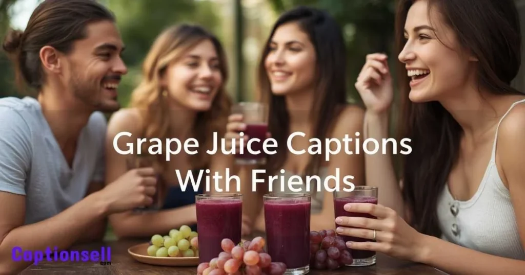 Grape Juice Captions With Friends